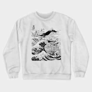 The great wave on Mount Fujiyama Crewneck Sweatshirt